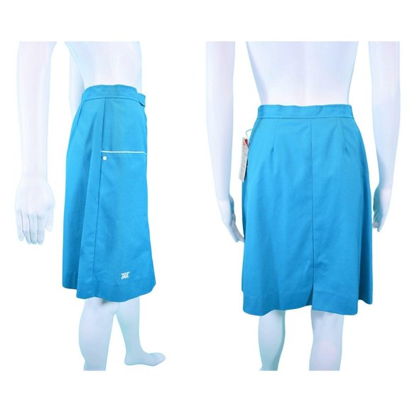 Vintage 1980s Teal Tail Deadstock Sports Tennis Skirt | W 26" - Picture 10 of 10